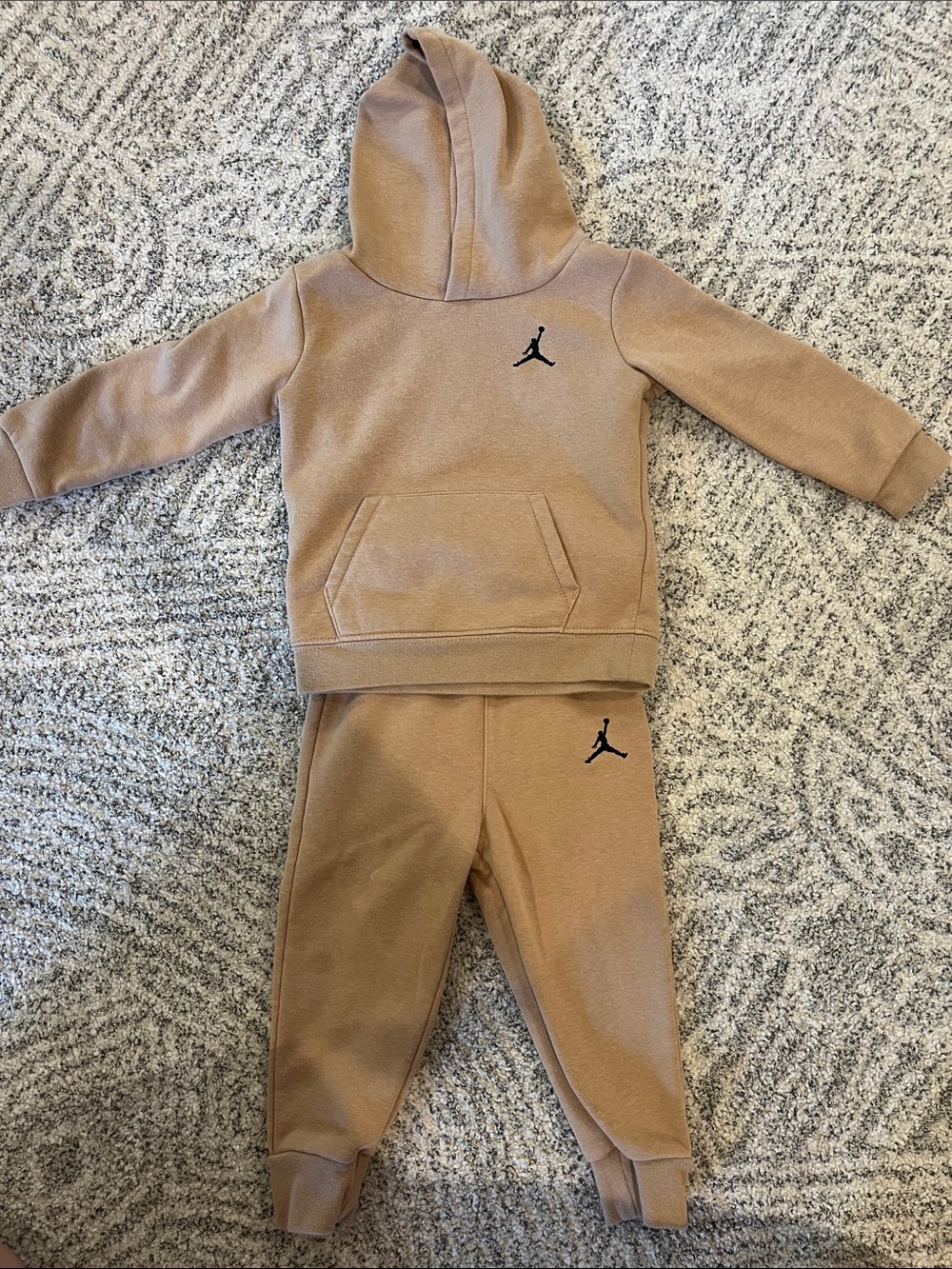 Jordan Toddler Tan Hoodie & Joggers Set